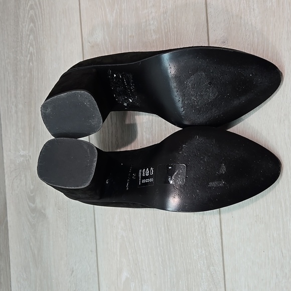 COS Women 70s V cut pump Suede The Pointed Toe Heels Shoes sz 7 - Picture 12 of 14